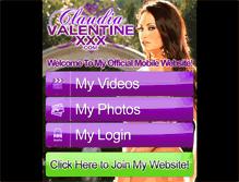 Tablet Screenshot of claudiavalentinexxx.com